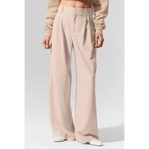 ALO High Waist Dreamscape Trousers Macadamia Cream XS Long